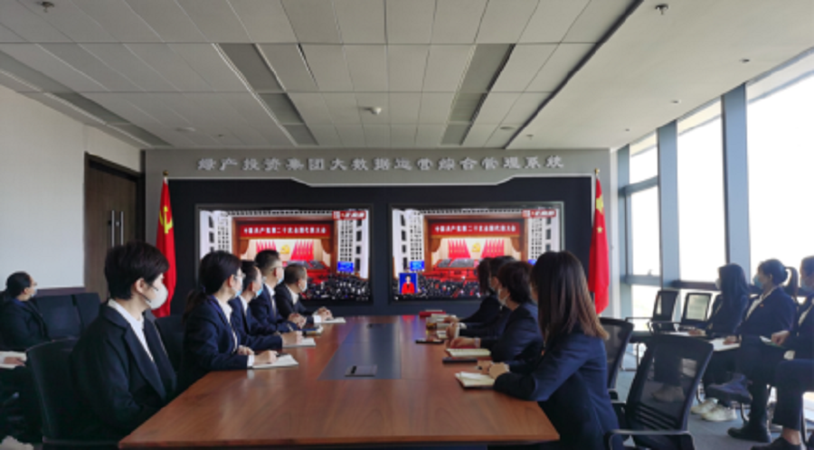 绿色产业投资集团组织党员干部集体观看中国共产党第二十次全国代表大会开幕直播