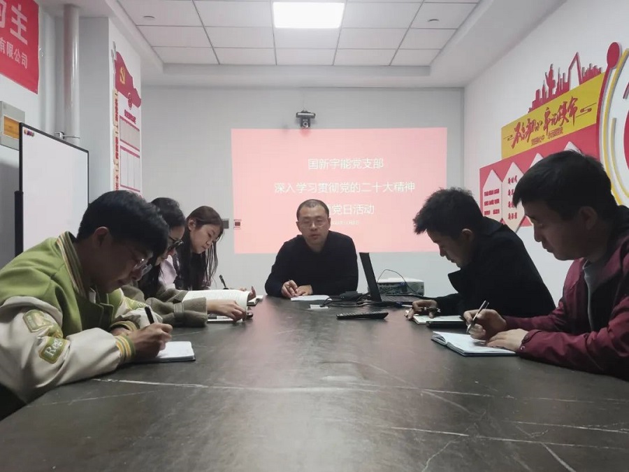 国新宇能党支部召开深入学习党的二十大精神专题会